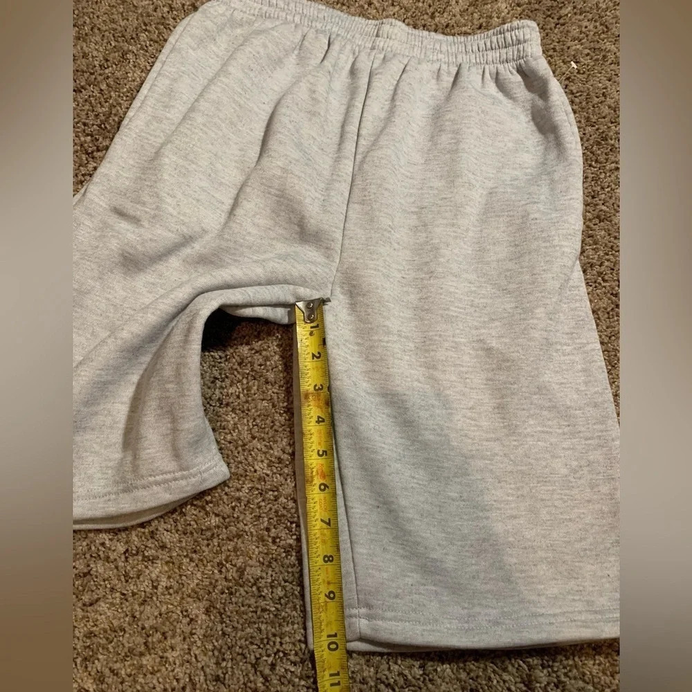 Gray Sweat Shorts Long with Pockets New- XL (16-18) - Picture 3 of 7